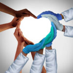 If the image shows a caregiver interacting with a patient: "Caregiver assisting a patient, promoting emotional connection and support."